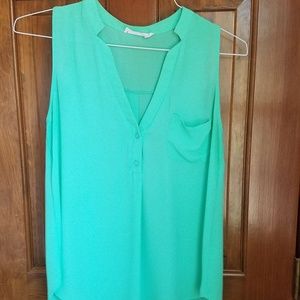 Sea-Foam Green Lush Split Collar Tank
